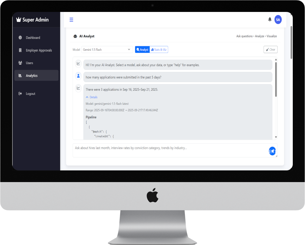 AI Analyst – verified pipeline & range